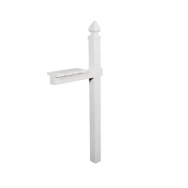 Gibraltar Mailboxes WP000WAM Mailbox Post White Sturdy Outdoor Mailbox Support