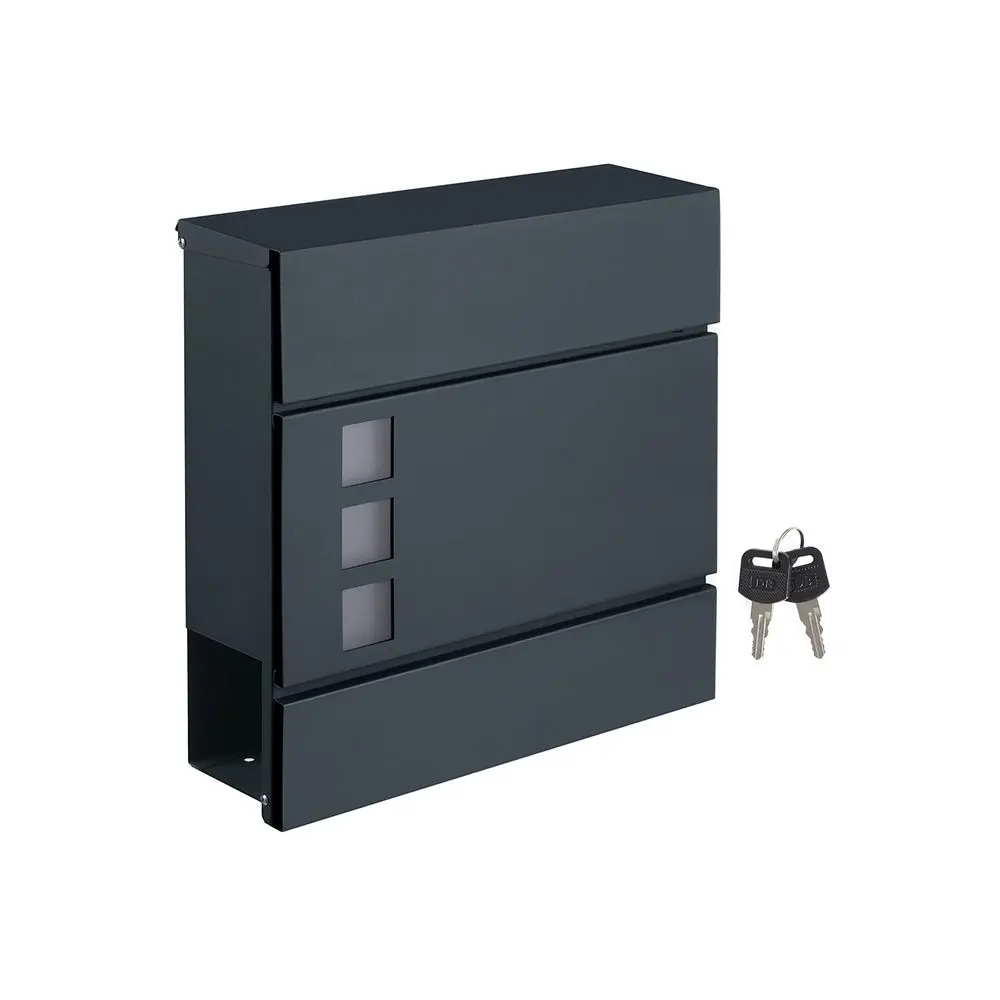 Wall-mounted Mail Box Lock Outdoor Letterbox Home Security SONGMICS