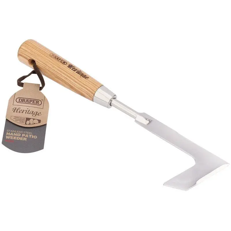 Draper DGHPWG/L Draper Heritage Stainless Chromed Hand Patio Weeder Ash Handle - (99028)