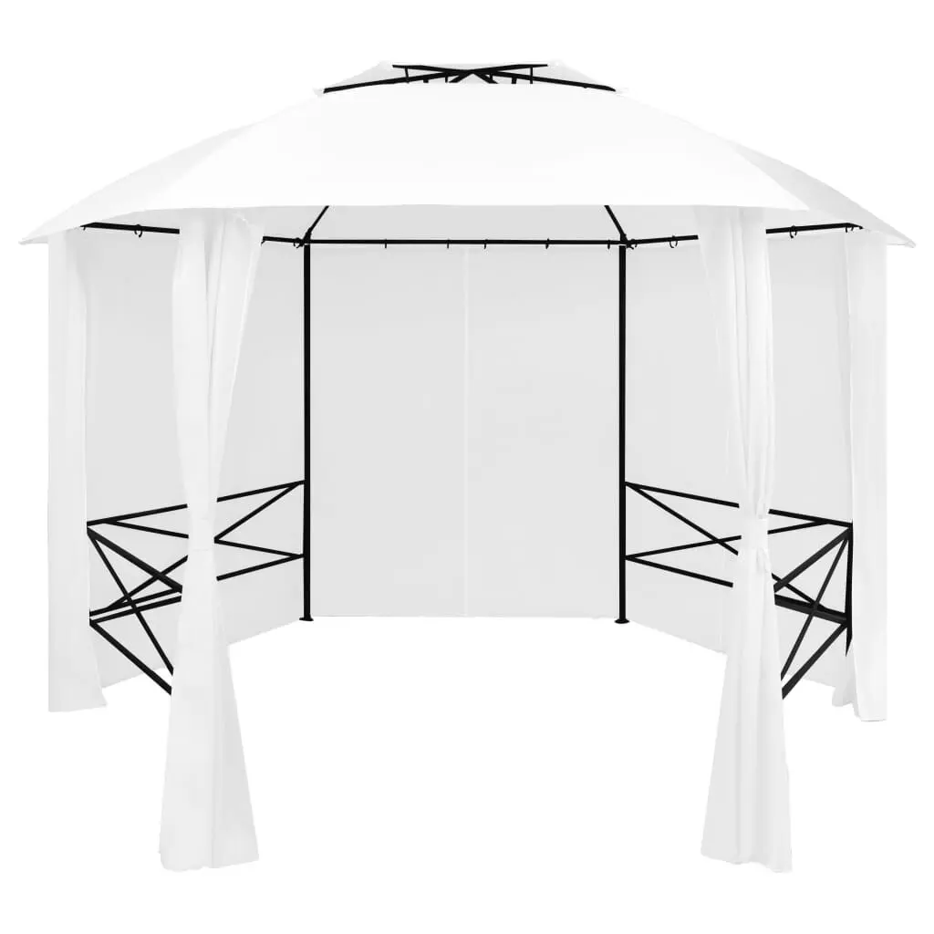 Garden Marquee Curtains 141.7x122.8x104.3 Inches White 0.6 oz/ft² Outdoor Tent