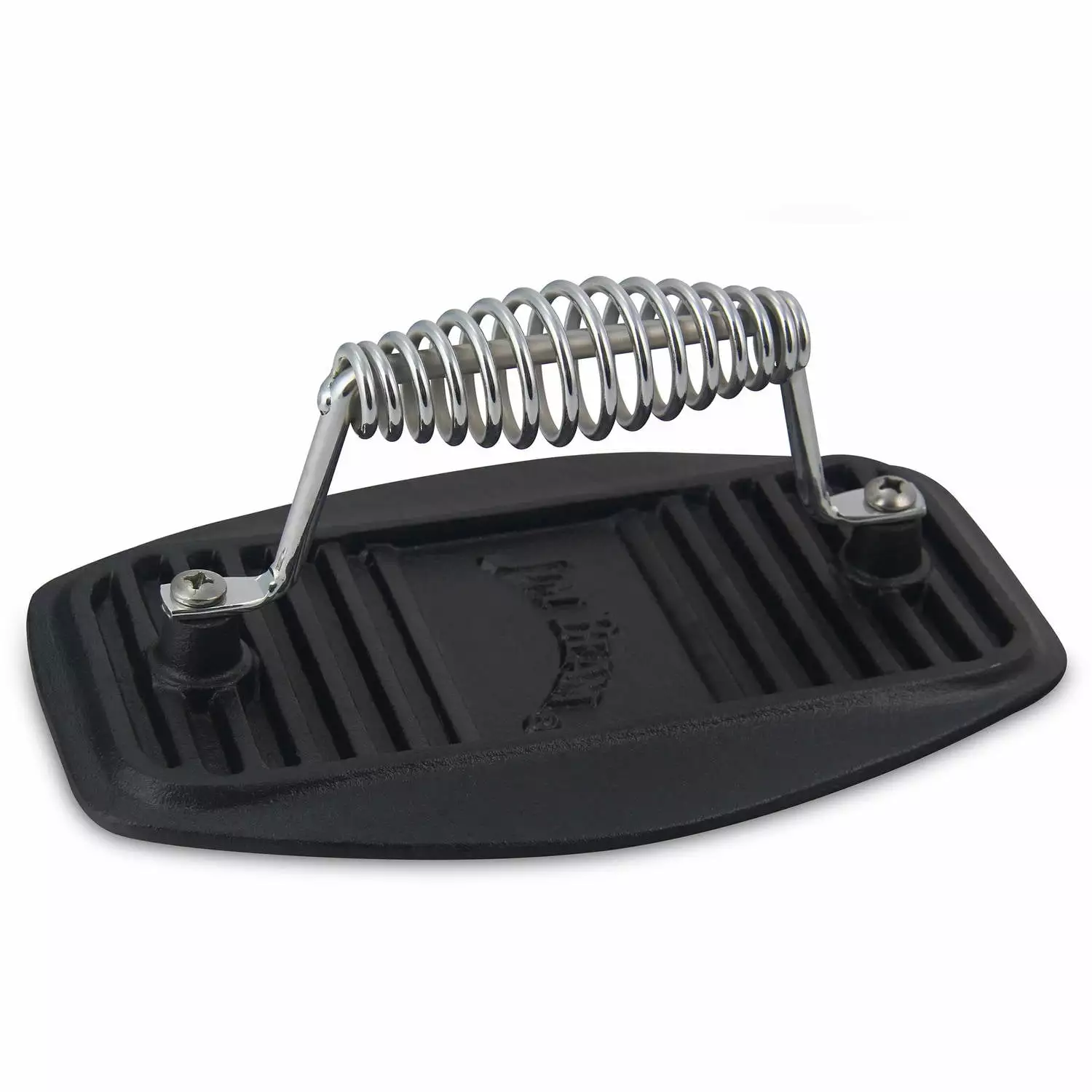 Jim Beam BBQ 9 Cast Iron Heavy Duty Meat Press Black