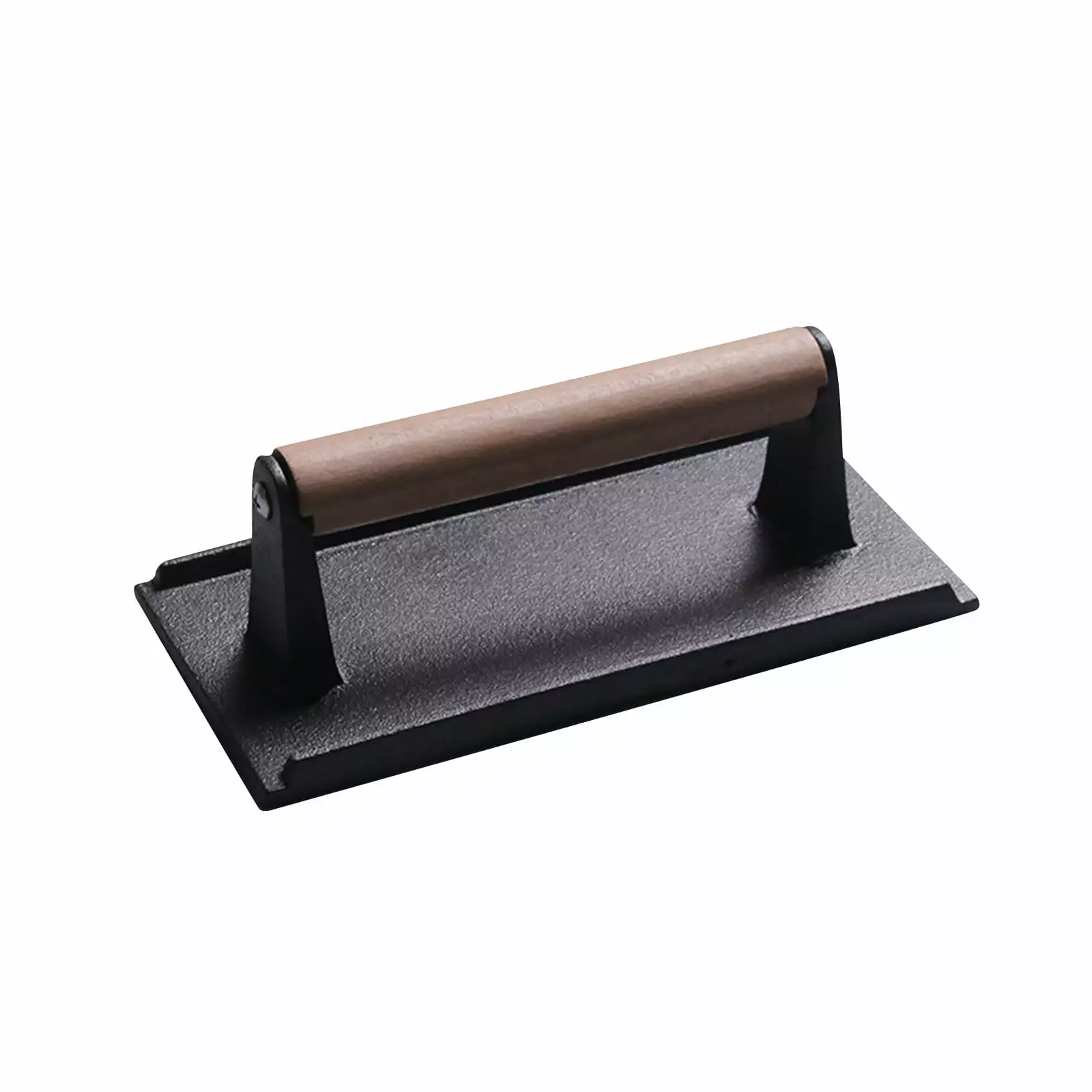 QiwagFerng Iron Rectangular Lattice Meat Press Board Wooden Handle Kitchen Utensils Free