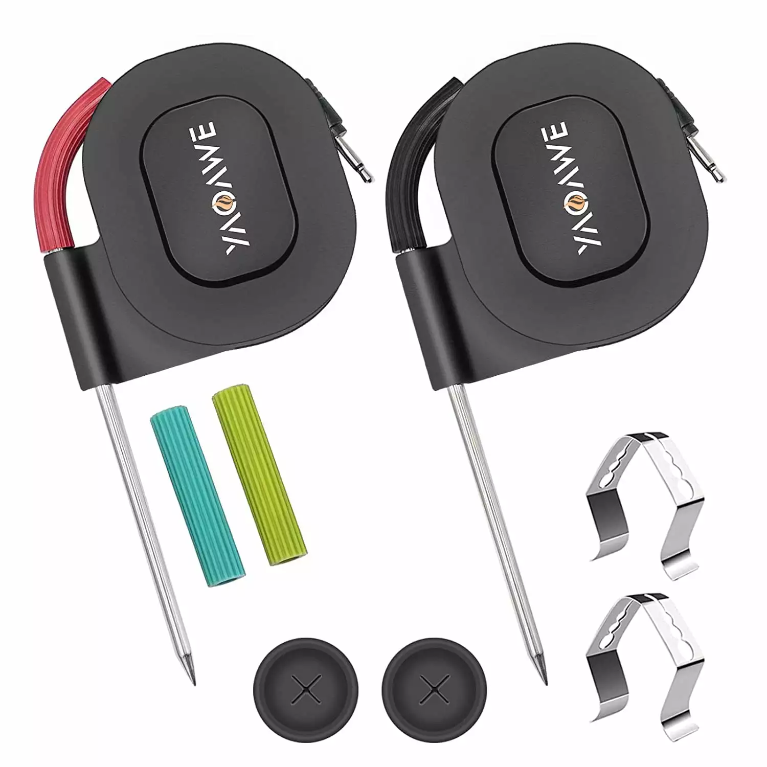 YAOAWE 2-Pack iGrill Pro Meat Probe Replacement Weber Genesis Spirit Gas Grills and SmokeFire Pellet Grills 2.5mm Plug Tem...