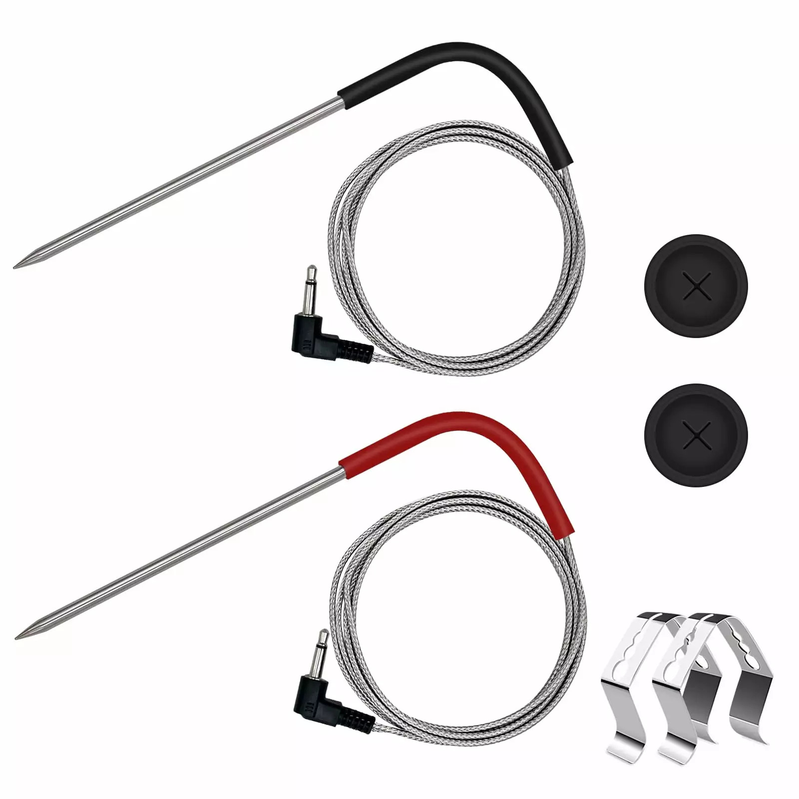 YAOAWE 2-Pack Meat Probe Replacement Pit Boss Pellet Grills and Smokers 3.5mm Temperature Probe PitBoss Probe Grommets and...
