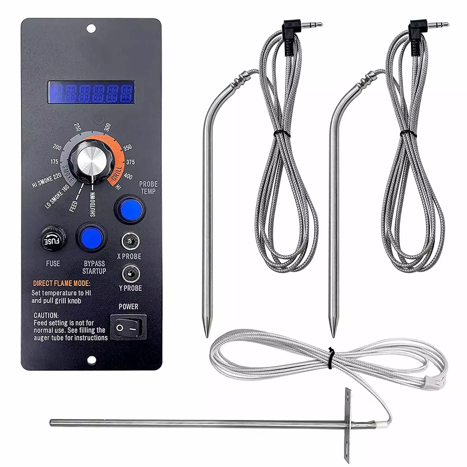 YAOAWE Digital Thermostat Kit RTD Temperature Sensor and Meat Probe Synergistic Camp Chef Wood Pellet Grills