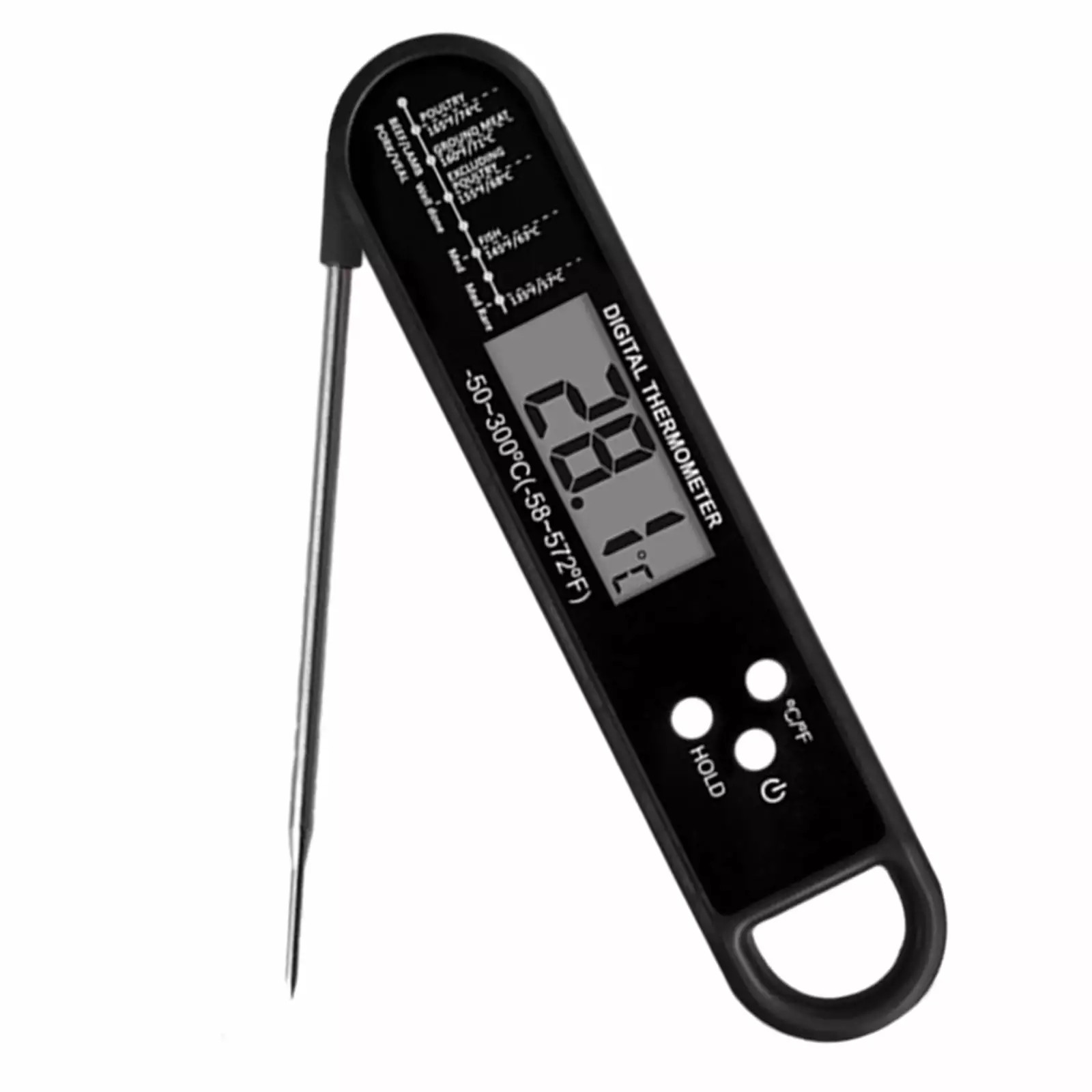 Dadatutu Digital Instant Read Meat Thermometer Grilling and Cooking Digital Thermometer Long Probe Waterproof Backlight Ca...