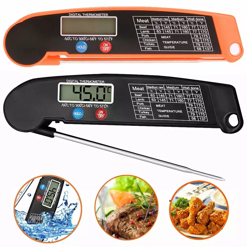 Digital Food Cooking Thermometer - Kitchen BBQ Grill Meat Probe Temperature Meter