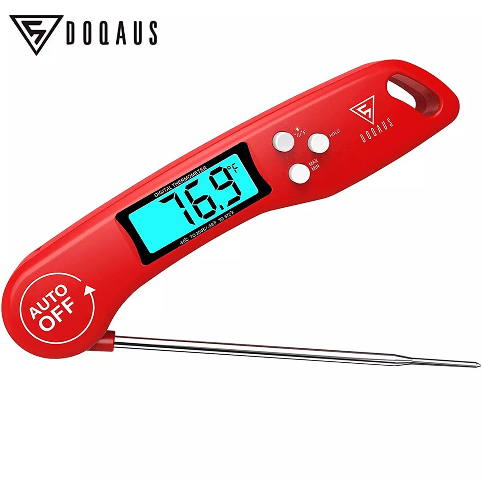 DOQAUS Digital Meat Thermometer 2s Instant Read Food Thermometer Grill Cooking Kitchen BBQ Red