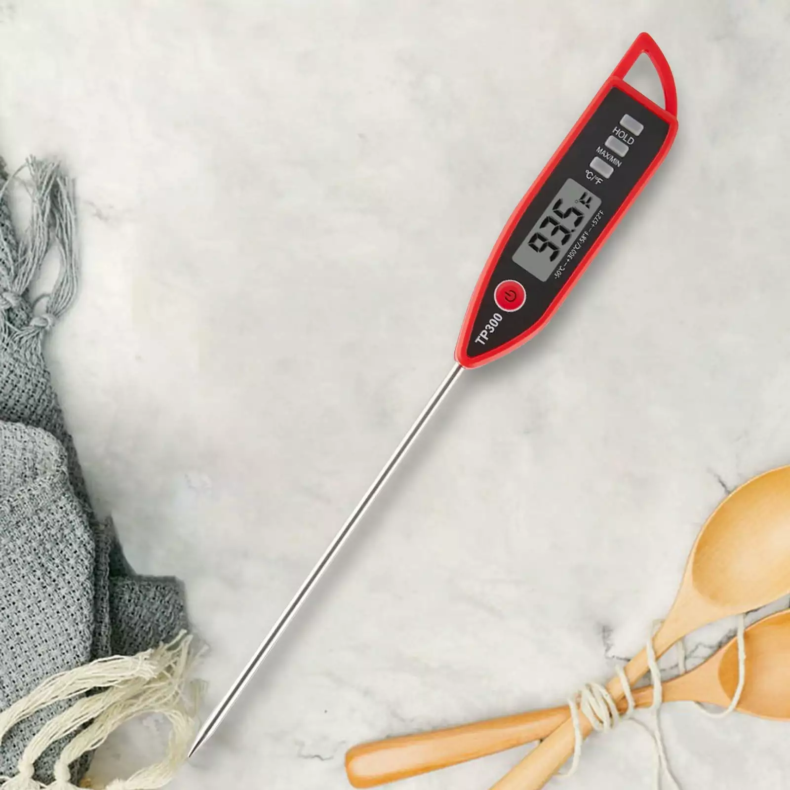 LWITHSZG Waterproof Instant Read Food Thermometer Cooking - Digital Meat Thermometer Probe Meat, Liquids, Candy, BBQ, Oven...