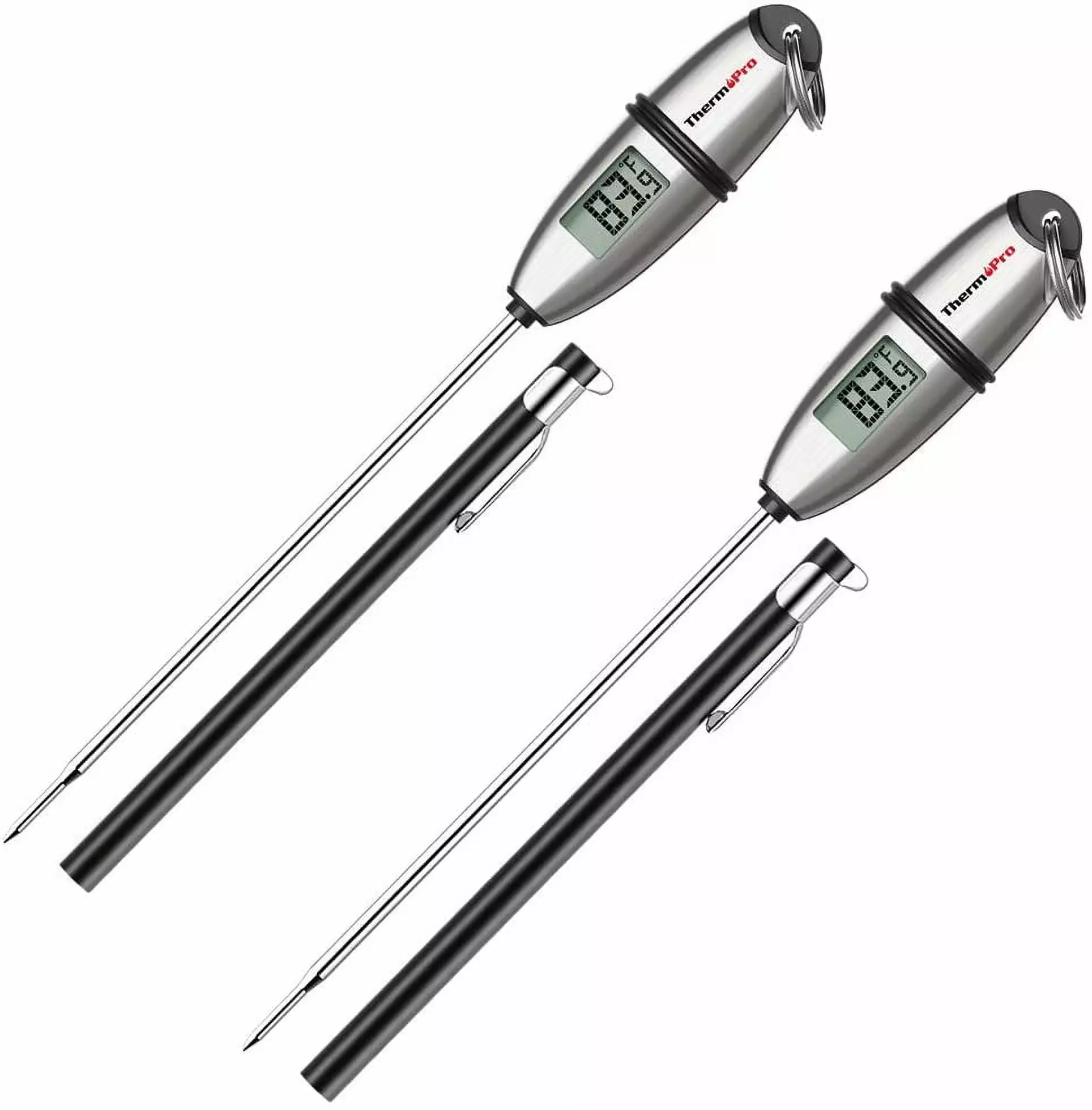 ThermoPro TP02S Instant Read Digital Meat Thermometer Kitchen Grill Oven BBQ Smoker - 2 Pack Batteries Included