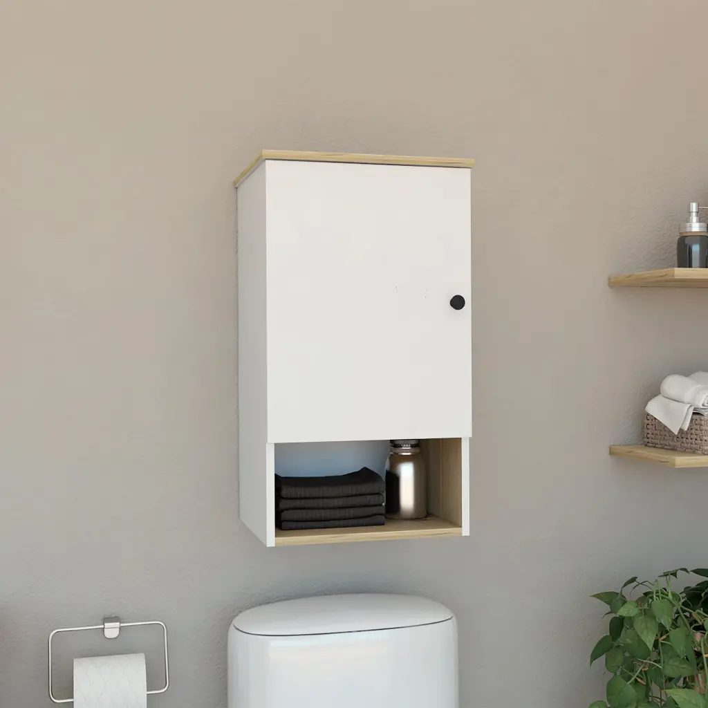 Alaska Medicine Cabinet Three Storage Shelves Single Door Bathroom Cabinet rta muebles colombia