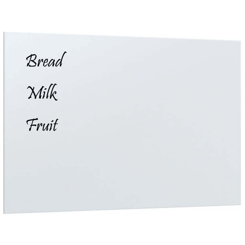 Wall-mounted Magnetic Board White 23.6x15.7 Inches Tempered Glass Memo Board
