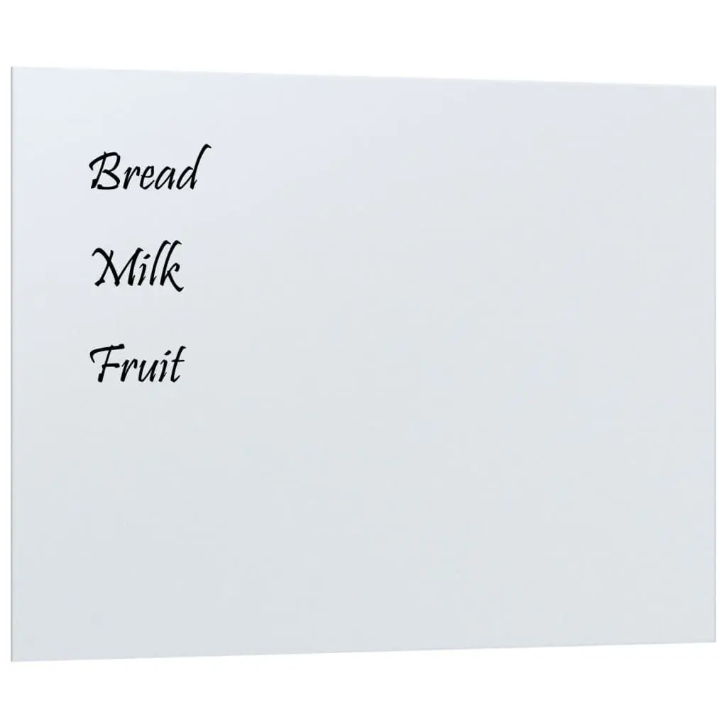 Wall-mounted Magnetic Board White 31.5x23.6 Inches Tempered Glass Memo Board