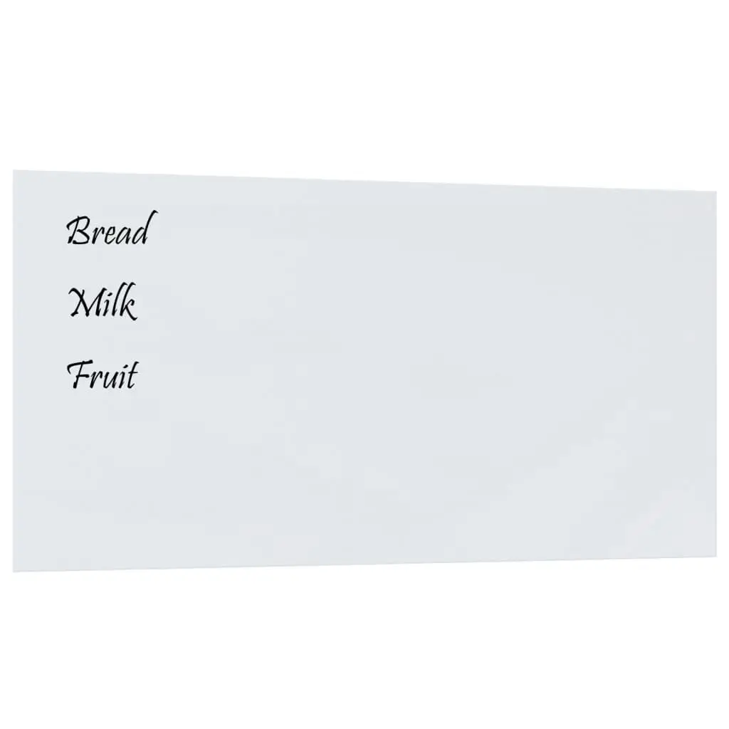 Wall-mounted Magnetic Board White 39.4x19.7 Inches Tempered Glass Memo Board