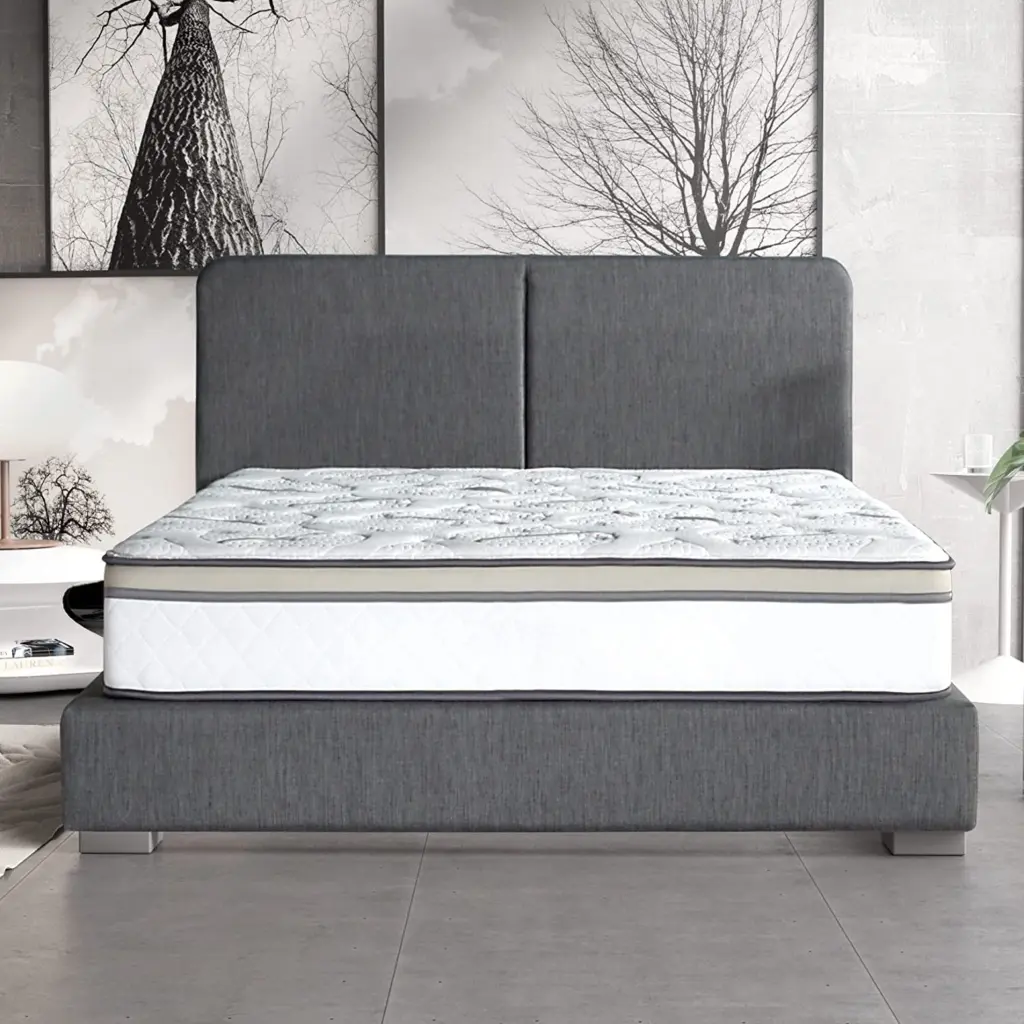 10 Inch Majestic Medium Pillow Top Cool Gel Memory Foam Mattress brn sleep products