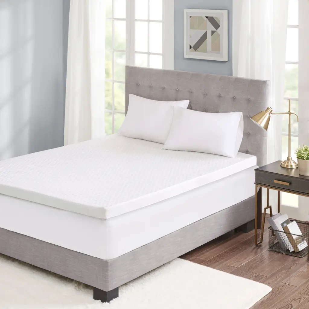 3 Inch Cooling Gel Memory Foam Mattress Topper Removable Cover Sensitive Skin jla