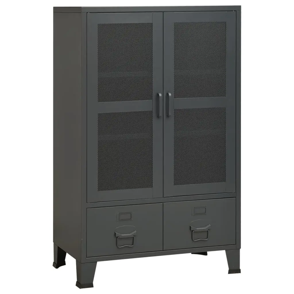 Industrial Storage Chest Anthracite 27.6x15.7x45.3 Metal Organizer