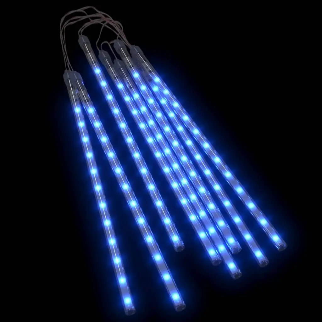 Meteor Lights 8 pcs 1 ft Blue 192 LEDs Indoor Outdoor Holiday Decor