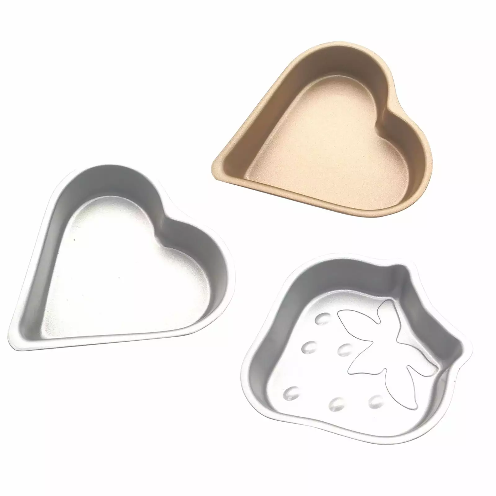 YHAIOGS Grilling Set 3pcs Cake Pan Heart Shaped Cake Pans Baking Mini Aluminum Foil Pans Valentine Day Wedding Mothers Day...
