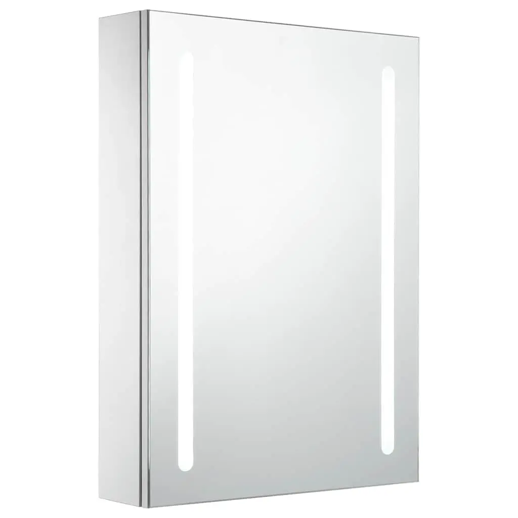 LED Bathroom Mirror Cabinet 19.7x5.1x27.6 Inches Modern Storage