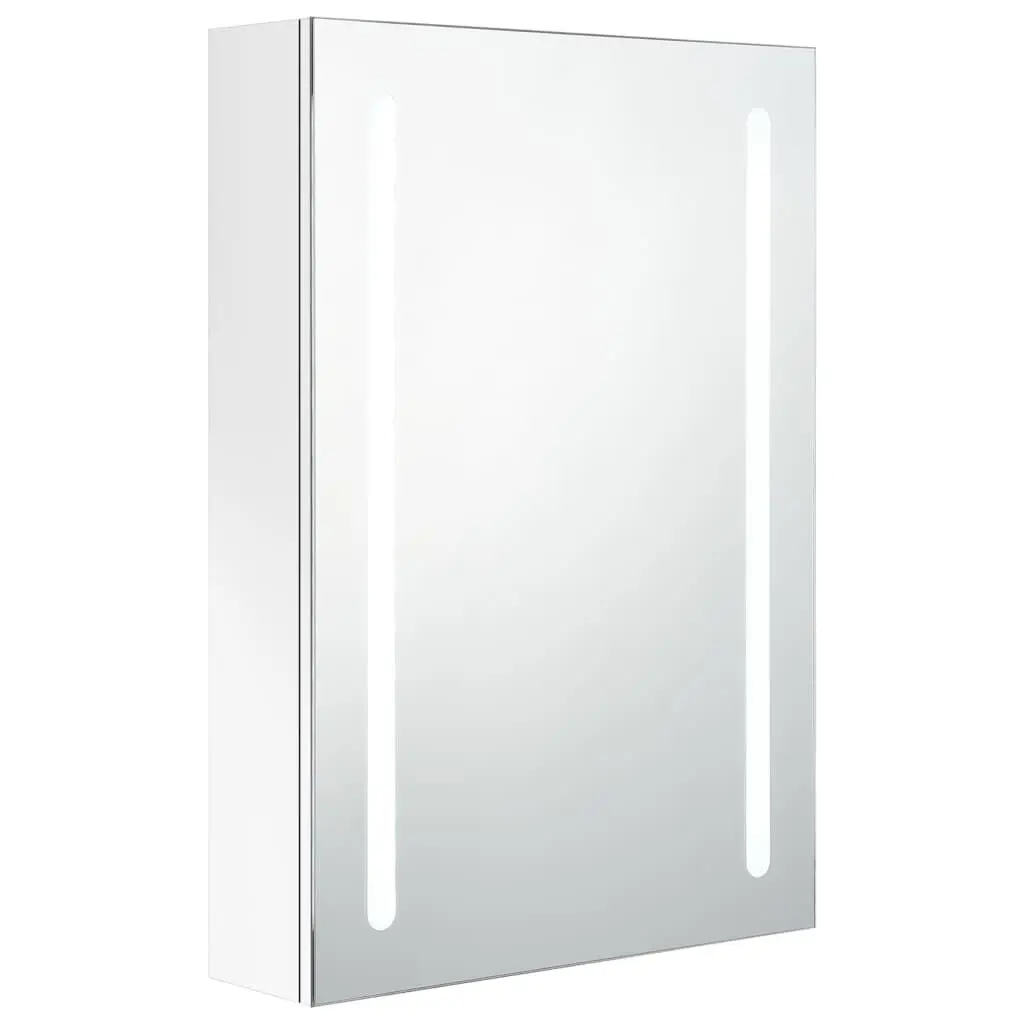 LED Bathroom Mirror Cabinet Shining White 19.7x5.1x27.6 Inches