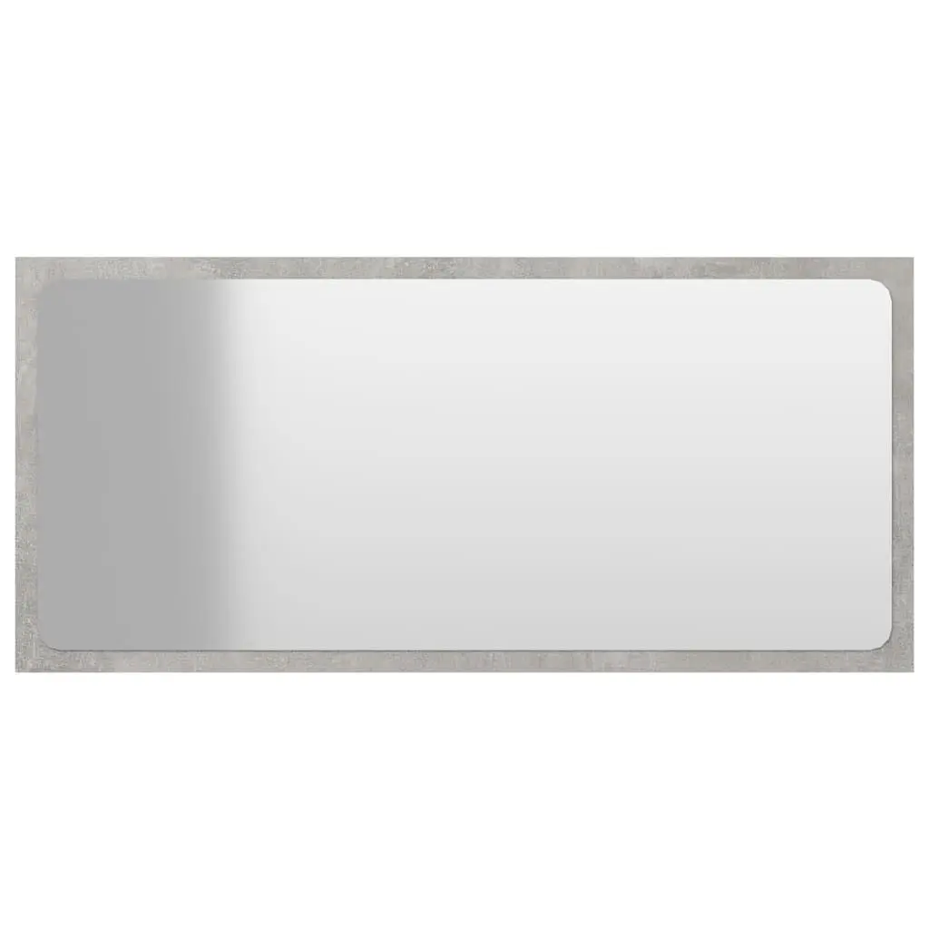 Bathroom Mirror Concrete Gray 31.5x0.6x14.6 Engineered Wood Large Wall Mirror