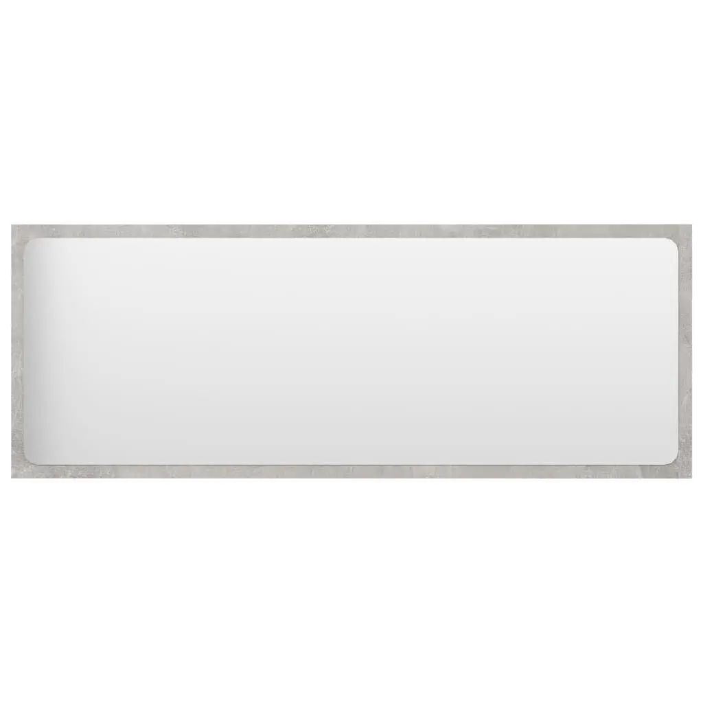 Bathroom Mirror Concrete Gray 39.4x0.6x14.6 Engineered Wood Oversized Wall Mirror