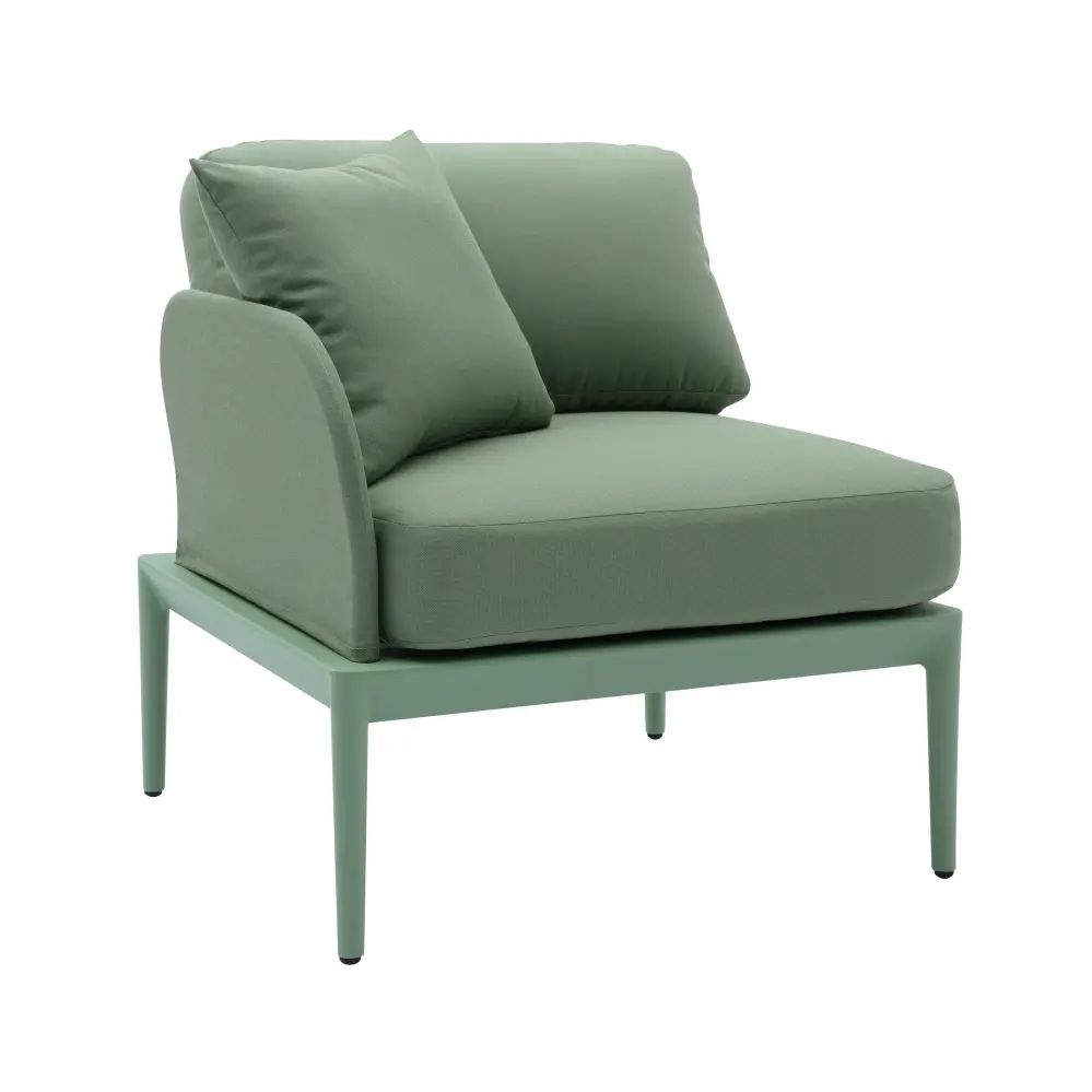 Kapri Moss Green Customizable Outdoor LAF Corner Seat