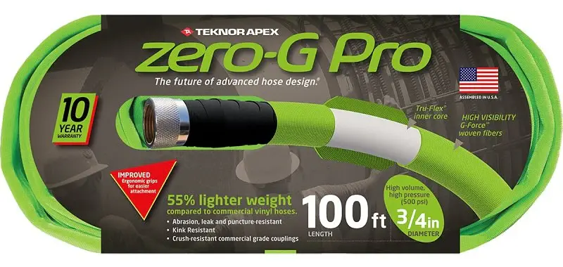 Zero-G Teknor Apex 4300-100 Coiled Hose, 100 ft L, 1800 lbf Pressure Class, Woven, Forest