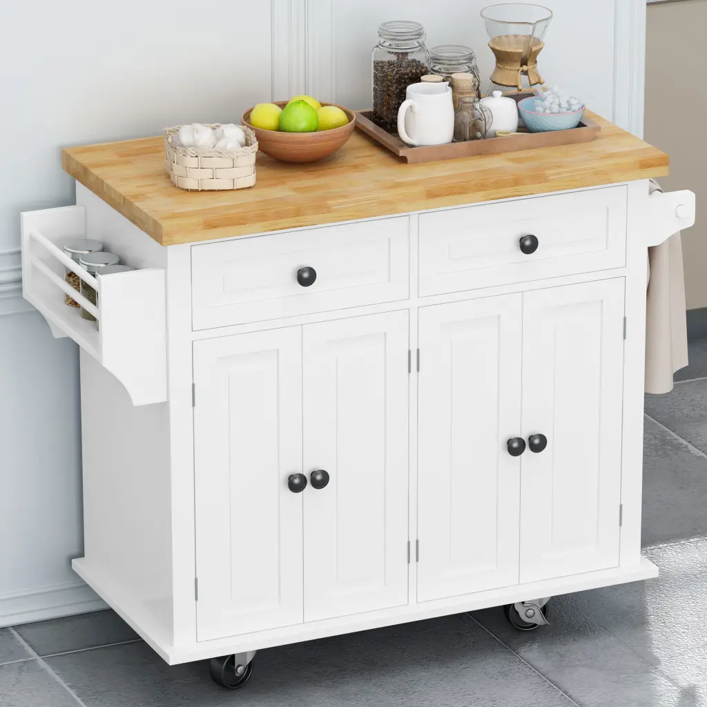 Kitchen Island Storage Cabinets Locking Wheels Mobile Cart spribung