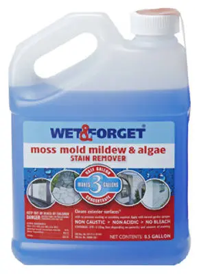 Wet & Forget Outdoor Moss Mold Mildew & Algae Remover 1/2 Gallon Wet u0026 Forget