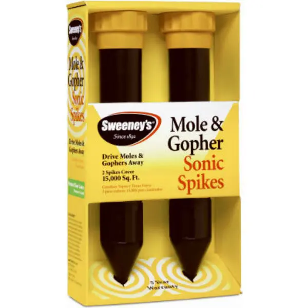 Sweeney’s Mole & Gopher Sonic Spike 2-Pack 12 Inch Pest Repellent Sweeney's