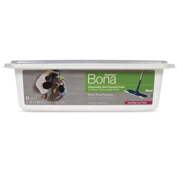 Bona AX0003576 Wet Cleaning Pads Pack 12 Floor Mops and Hardwood Care