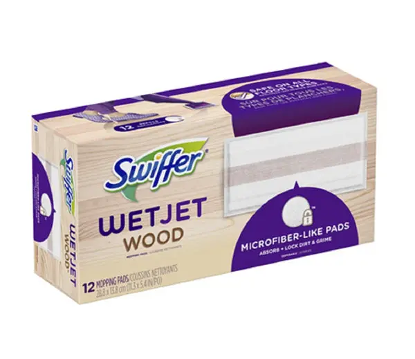 Swiffer 76562 WetJet Wood Mop Refill 12 Count Efficient Floor Cleaning