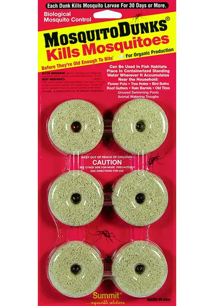 Summit 110-12 Mosquito Dunk Biological Mosquito Killer 6-Pack