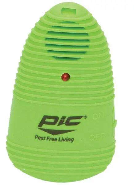Pic PMR Personal Sonic Mosquito Repeller Green Portable Bug Repellent Device