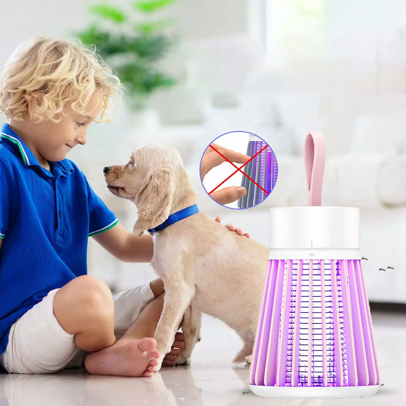 Indoor Outdoor Electric LED Mosquito Trap 6 Hour Battery Travel Friendly Camping Light Multi Color Clearance