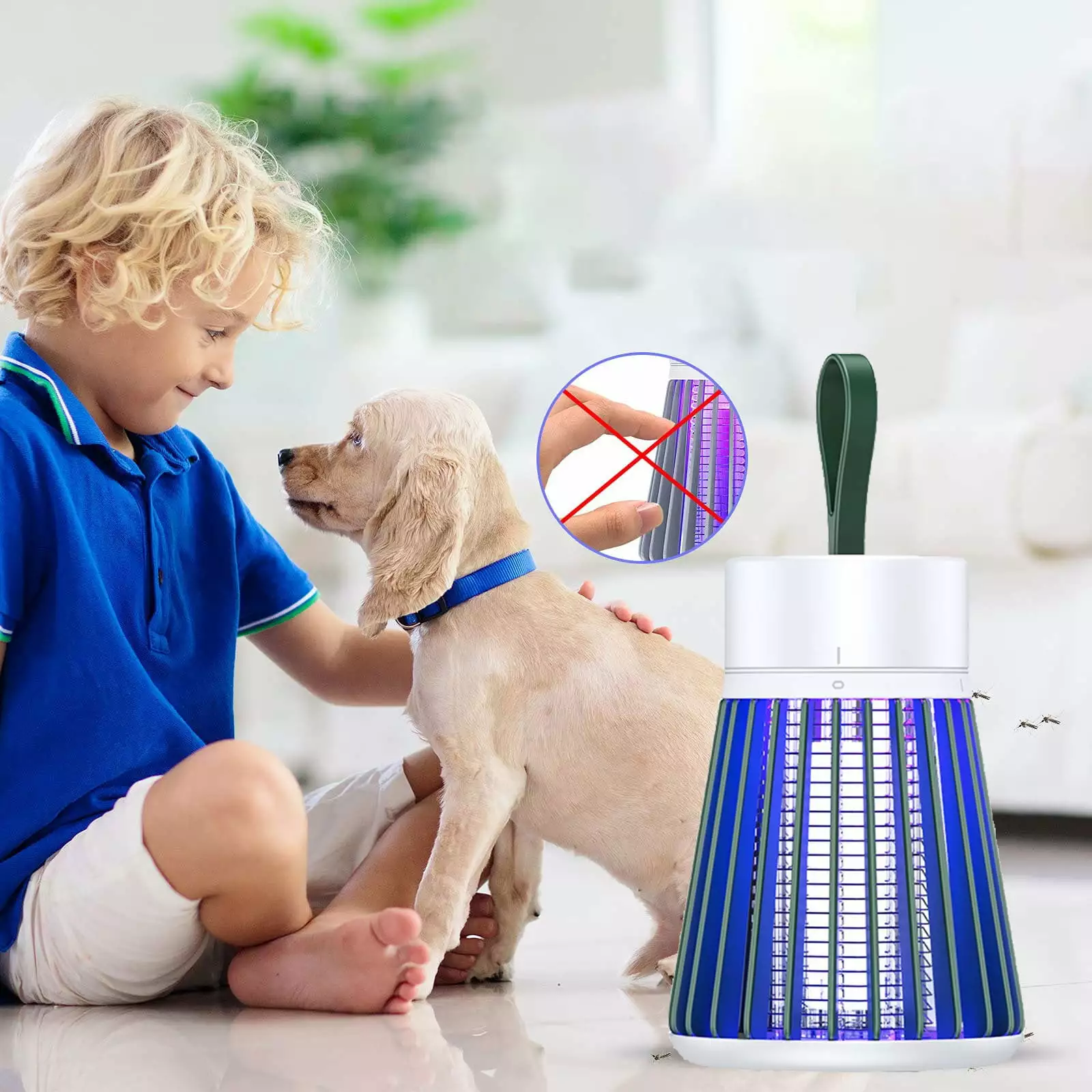 Indoor Outdoor Electric LED Mosquito Trap 6 Hour Battery Travel Friendly Camping Light Multi Color Clearance Deal