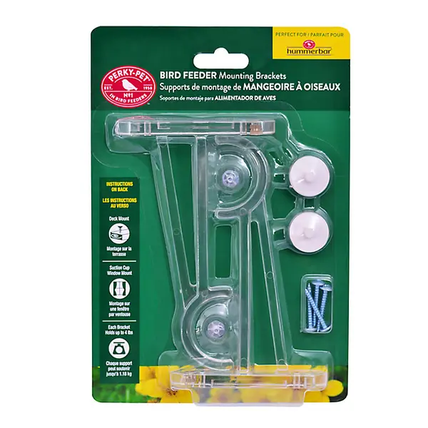 Perky-Pet 8203 Bird Feeder Mounting Brackets 2-Pack Easy Installation