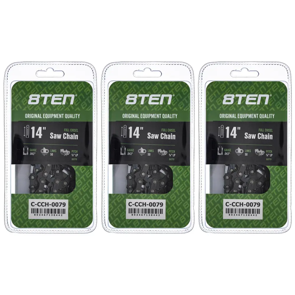 Chainsaw Chain 14 Inch .043 3/8 LP 50DL Husqvarna Stihl Oregon 90PX050G R50 61PMM350E H3850 | SET THREE