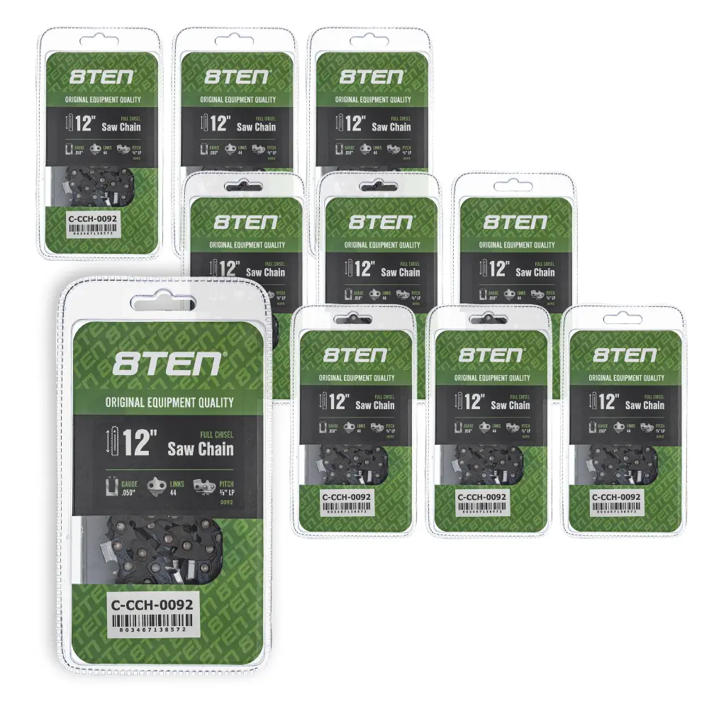 Chainsaw Chain 12 Inch .050 3/8 LP 44DL Echo Husqvarna RedMax 91VXL44CQ 91VXL044G 501847044 | SET TEN