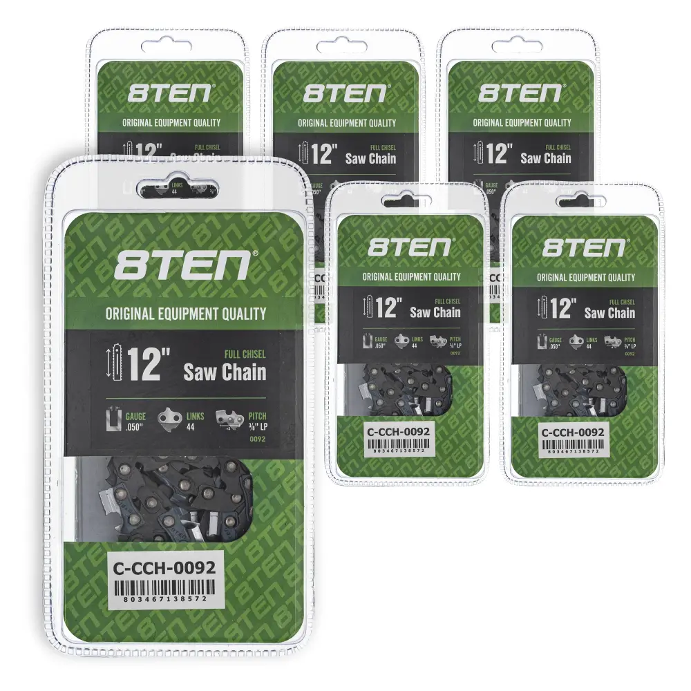 Chainsaw Chain 12 Inch .050 3/8 LP 44DL Echo Husqvarna RedMax 91VXL44CQ 91VXL044G 501847044 | SET SIX