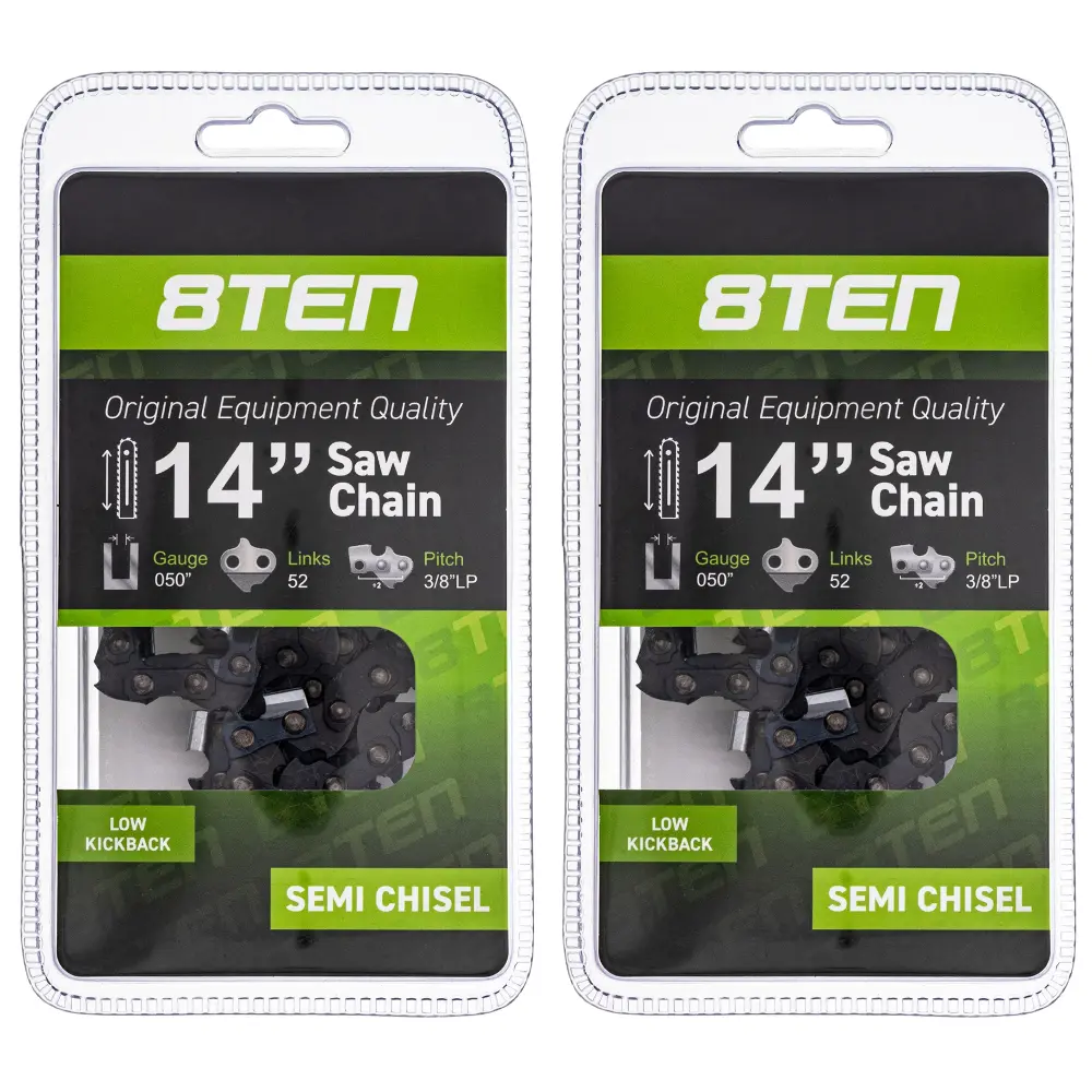 Chainsaw Chain 14 Inch .050 3/8 LP 52DL Poulan Husqvarna Echo 901212001 | TWIN-PACK