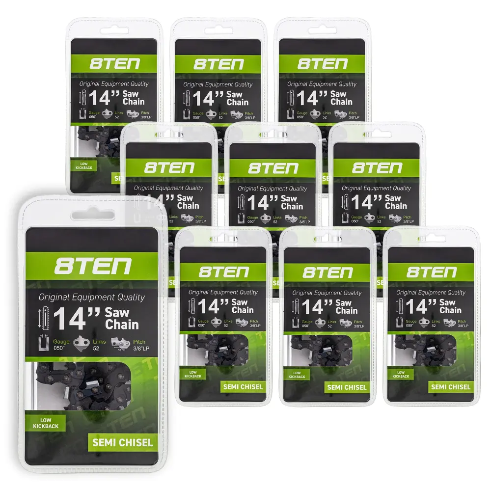 Chainsaw Chain 14 Inch .050 3/8 LP 52DL Poulan Husqvarna Echo 901212001 | SET TEN