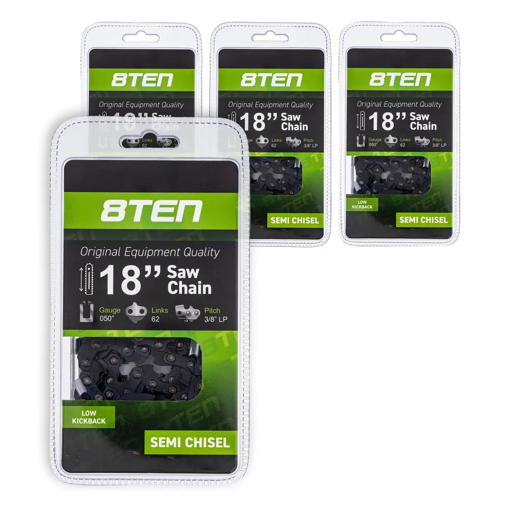 Chainsaw Chain 18 Inch .050 3/8 62DL Poulan Echo Husqvarna 91PX62CQ 576936562 585422162 63PM62E | SET FOUR