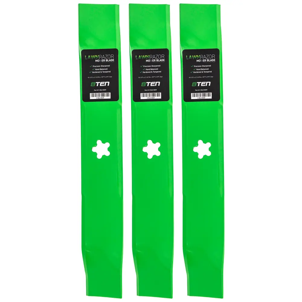 LawnRAZOR Mower Blade Set 810-CBL2251D Husqvarna Poulan Pro AYP 152443 176084 163819 145708 | SET THREE