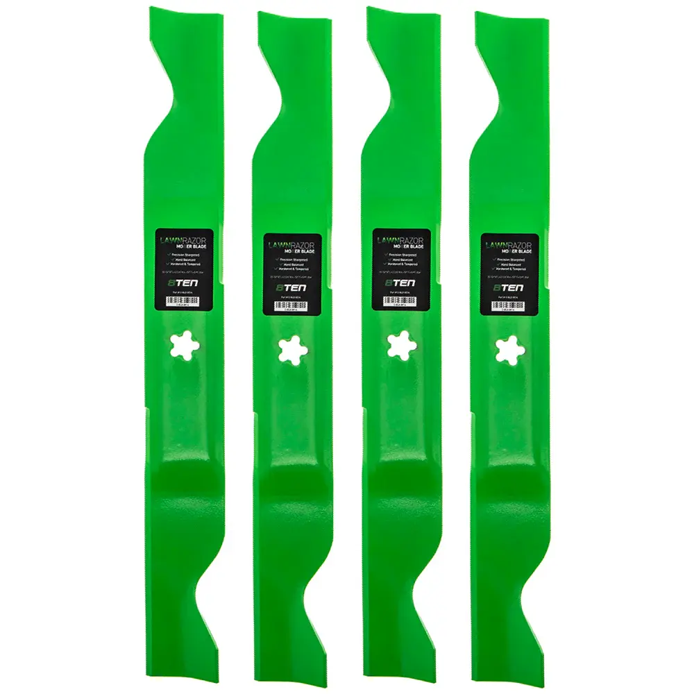 LawnRAZOR Notched High Lift Blade Husqvarna Poulan Pro Jonsered 532405380 405380 403107 | SET FOUR