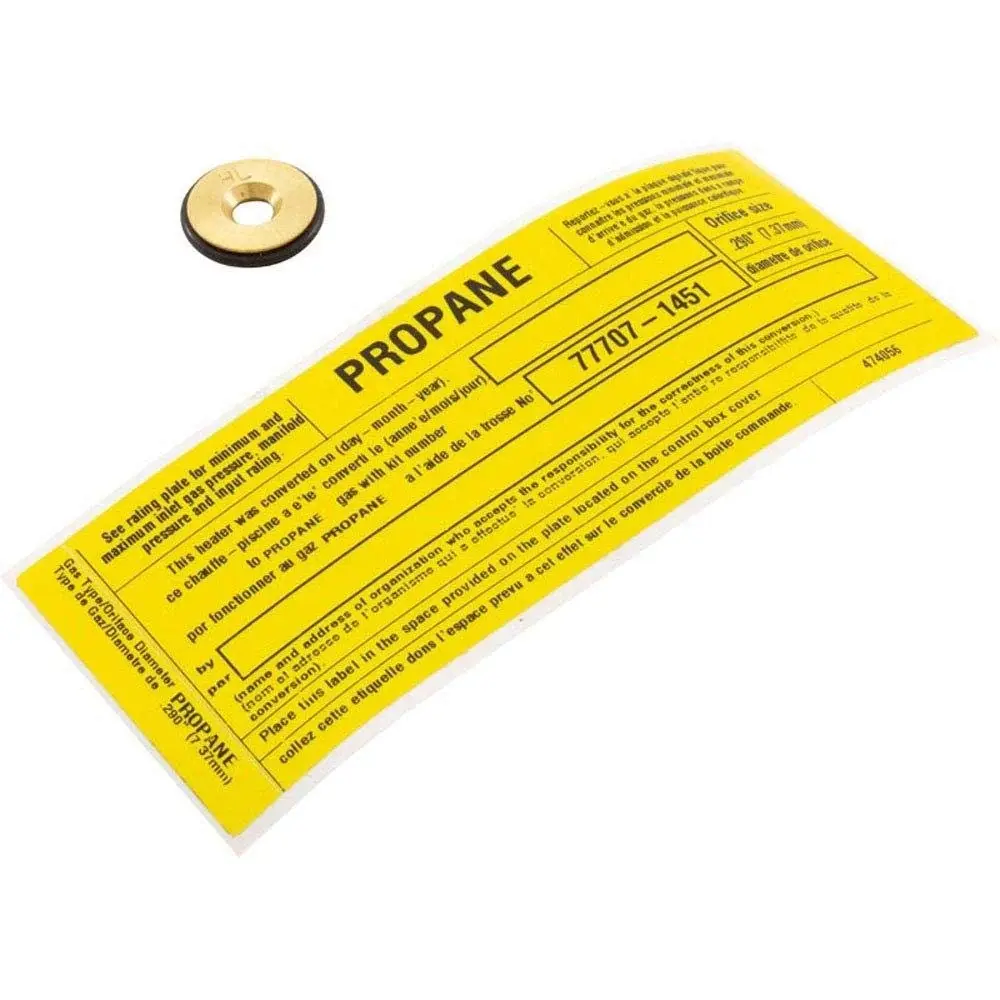 Pentair 77707-1451 Untreated Gas to LPG Propane Conversion Kit Replacement Sta-Rite Max-E-Therm Pool and Spa Heater