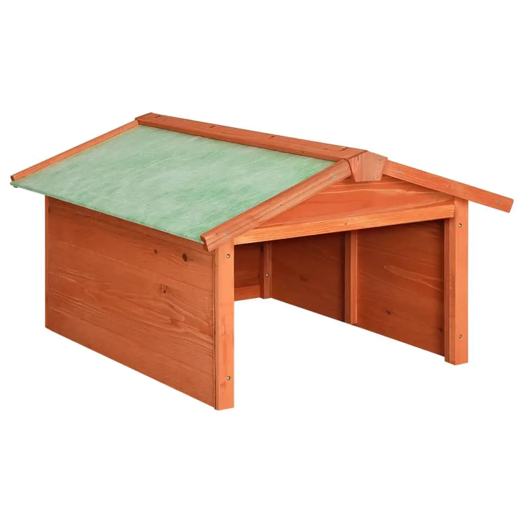 Robotic Lawn Mower Garage 28.3x34.3x19.7 Inch Solid Firwood Outdoor Storage