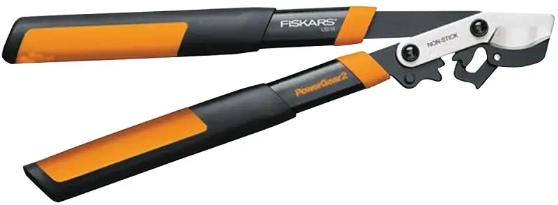 Fiskars 394751-1002 Power Gear Lopper, 1-1/2 Cutting Capacity, Bypass Blade, Hardened Blade, Steel Handle, Round Handle